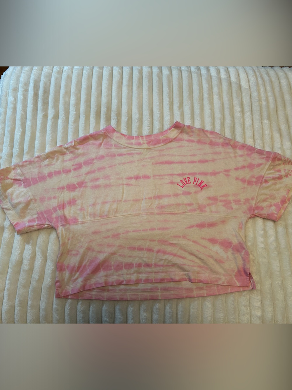 PINK Victoria's Secret Pink Tie-Dye Crop Tee